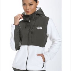 North face Denali white jacket